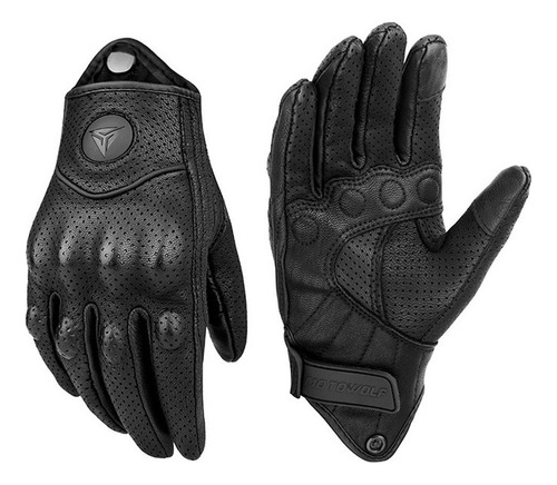 Guantes Tácticos De Piel Térmica Para Moto Para Hombre.