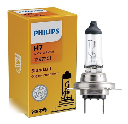 Lampara H7 Para Auto 12v 55w Philips 12972