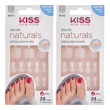 Unha Postiça Para Os Pés Kit Com 2 Un Salon Natural Kiss Ny