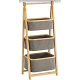 Organizador Para Baño Lavandería Cesto D Ropa Torre Plegable