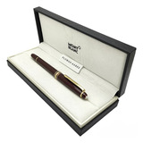 Pluma Rollerball Montblanc Clasica Vino Oro Mb