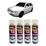 3 Tintas Spray Automotiva Branco Geada Vw Pu + Primer