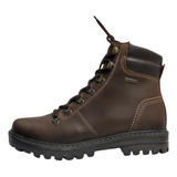 Bota Masculina Couro Coffee Dark Preta Pegada 181526