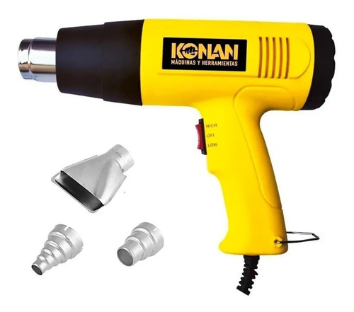 Pistola De Calor Konan 2000w 650 Grados 2 Vel + 3 Boquillas