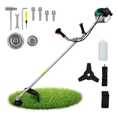 Desbrozadora Gasolina 52cc 1650W 2.2 HP Motor 2 Tiempos 1000RPM Uso Prolongado 12 Horas ConCortadora De Pasto Y Maleza Con Cuchilla 3 Puntas Cabezal De Hilo Tanque 800 ml Podadora Jardín Campo Rancho | Meses sin interés