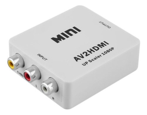 Conversor 3rca X Hdmi Av2hdmi Mini Adaptador 1080p Vídeo Hd