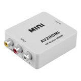 Conversor 3rca X Hdmi Av2hdmi Mini Adaptador 1080p Vídeo Hd