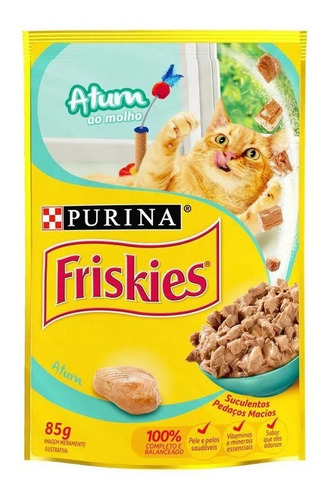 Ração Úmida Gatos Atum Ao Molho Sachê 85g 15un Friskies