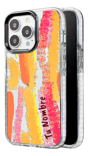 Funda Para iPhone Para Mujer Pintura Manchas Con Nombre