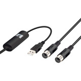 Midi In-out A Usb Cable 7.2ft, Teclado Profesional Interfaz 