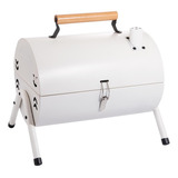 Barbacoa De Carbón Plegable Portátil Para Camping, Picnic Color Blanco