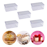 5 Cake Box Retangular Com Tampa Cristal Para Bolo Bluestar