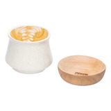 Taza Checha Grande Ceramica Base Madera Chaco Cafe Te Leche