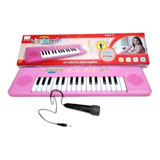 Brinquedo Teclado Piano Infantil 32 Teclas Com Microfone 