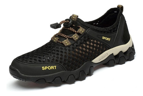 Hombres Casual Zapatos Senderismo Deportes Zapatillas Cuero