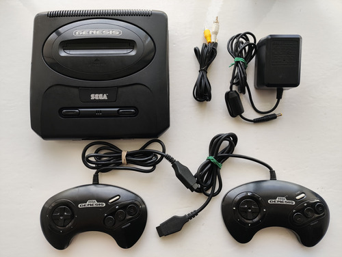 Consola Sega Genesis Modelo 2 Genuina + Juego + 2 Controles