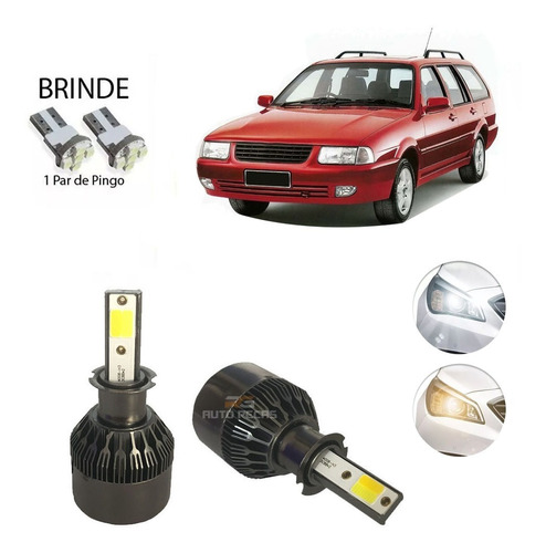 Kit Lampada Super Led Dual Color Farol De Milha Vw Quantum