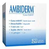 Gasa Esteril Ambiderm Gasa Esteril De 7.5cm X 5cm En Pack De 100 X 1u