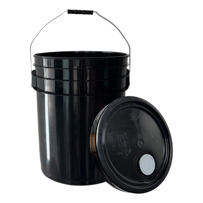 Cubeta Plástico Tapa Flex 19 Litros Grado Alimenticio Color Negro | MercadoLibre
