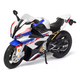 Bmw-s1000rr 1:12 Miniatura Moto Metálica Con Luz Y Sonido