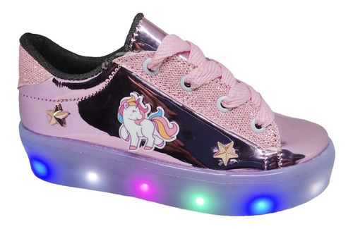 Tenis Rosa Con Figura De Unicornio Para Niña