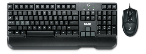 Logitech G100s Teclado Y Mouse Gaming 2500 Dpi Color Del Teclado Negro