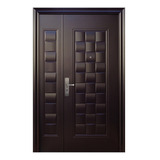 Puerta De Seguridad Xe Luxury 120-213 C/fijo Aper Der Acero Color Chocolate