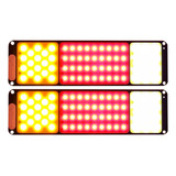 Juego Faro Led Trasero 12v Chato Camion Trailer Premium