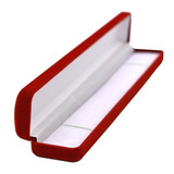 Set 6 Cajas Terciopelo Para Pulsera Color Rojo Fondo Blanco