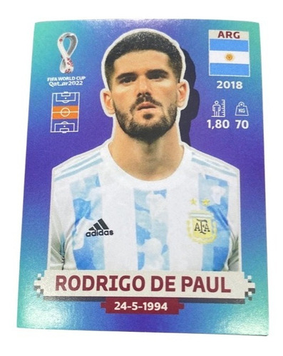 Lamina Rodrigo De Paul Mundial Qatar 2022 Original