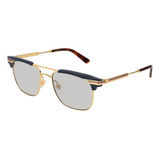 Gucci Gg0287s 006 Clubmaster Gris Dorado