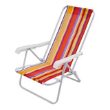 Silla Playera Mor Reposera Plegable Acero 8 Posiciones  