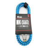 Cable Instrumento De Guitarra Eléctrica Bajo 3 Metros Azul