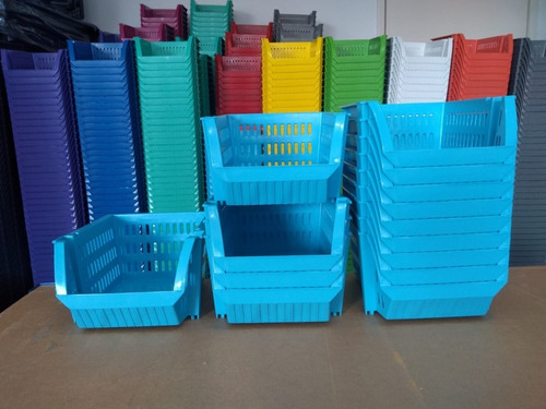 30 Caixa Bin Organizadora Plástica Empilhavel Plástico Cesto