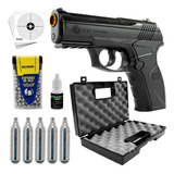 Kit Pistola De Pressão Co2 C11 4.5mm Rossi Airgun Gas 