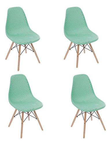 Kit 4 Cadeiras Eames Design Colméia Eloisa Varias Cores