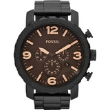 Fossi Jr1356 Reloj De Acero Inoxidable Negro Para Hombre