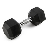 Dumbbell Sextavado Cromado Emborrachado 15kg