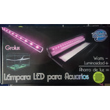 Lampara Led Grolux Con Tapa Para Acuario Standar De 40l