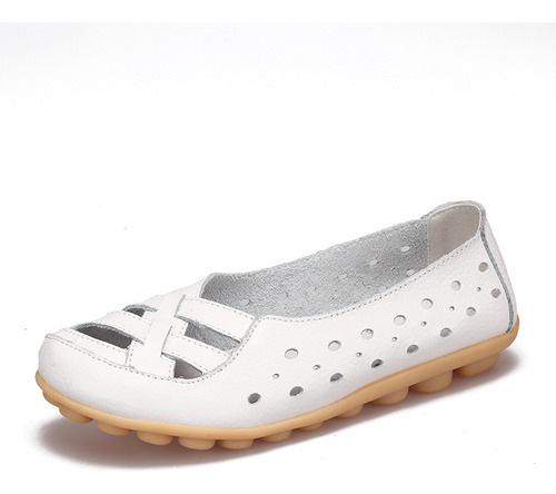 Sandalias Planas, Zapatos Huecos, Sandalias Blancas Para Enf