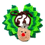 Disfraz Navidad Campana Moño Collar Crochet Amigurumi Tejido