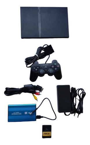 Playstation 2 Slim - Sony Ps2 Con Accesorios Y Disco Duro