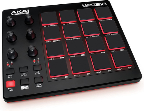 Controlador Usb Midi / 16 Pads/ 6 Perillas- Akai Mpd218 