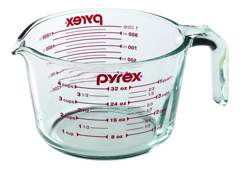 Jarra Medidora De Vidrio 1 Litro Linea Basics Pyrex Vc