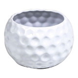Maceta Bola Golf Chica Esmaltada Ceramica 13x17x9.5 Cm