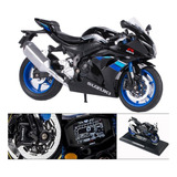 Suzuki Gsx-r1000 Modelo 1:12 Metal Moto Con Visualizador