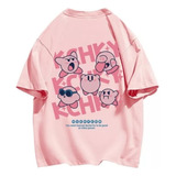 Camiseta De Manga Corta Con Estampado Casual De Corte Kirby