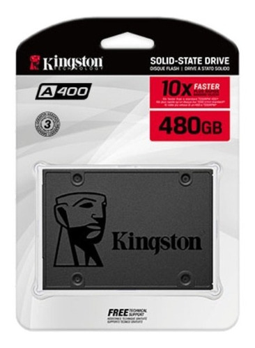 Ssd 480gb Kingston Disco Sólido Interno - Nova Versão X10