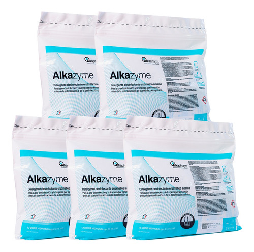 5 Alkazyme® Detergente Enzimatico Desinfectante De 20gr C/u