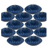 Velas Flotantes Color Azul Marino De 10 Horas Grandes De 3 P